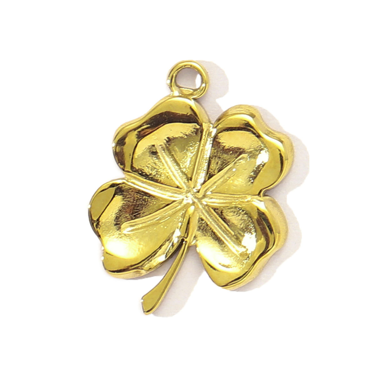 6pcs/pack French Retro Stainless Steel Heart Flower Clover Necklace Pendant Women Cherry Foot Diy Bracelet Charms Love Jewelry