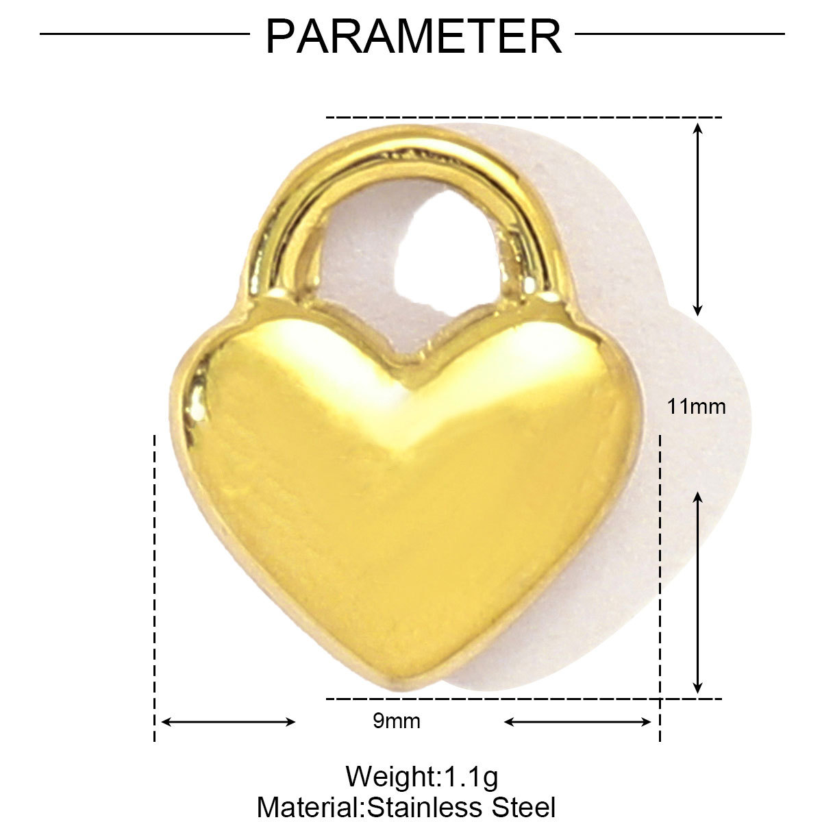 6pcs/pack French Retro Stainless Steel Heart Flower Clover Necklace Pendant Women Cherry Foot Diy Bracelet Charms Love Jewelry
