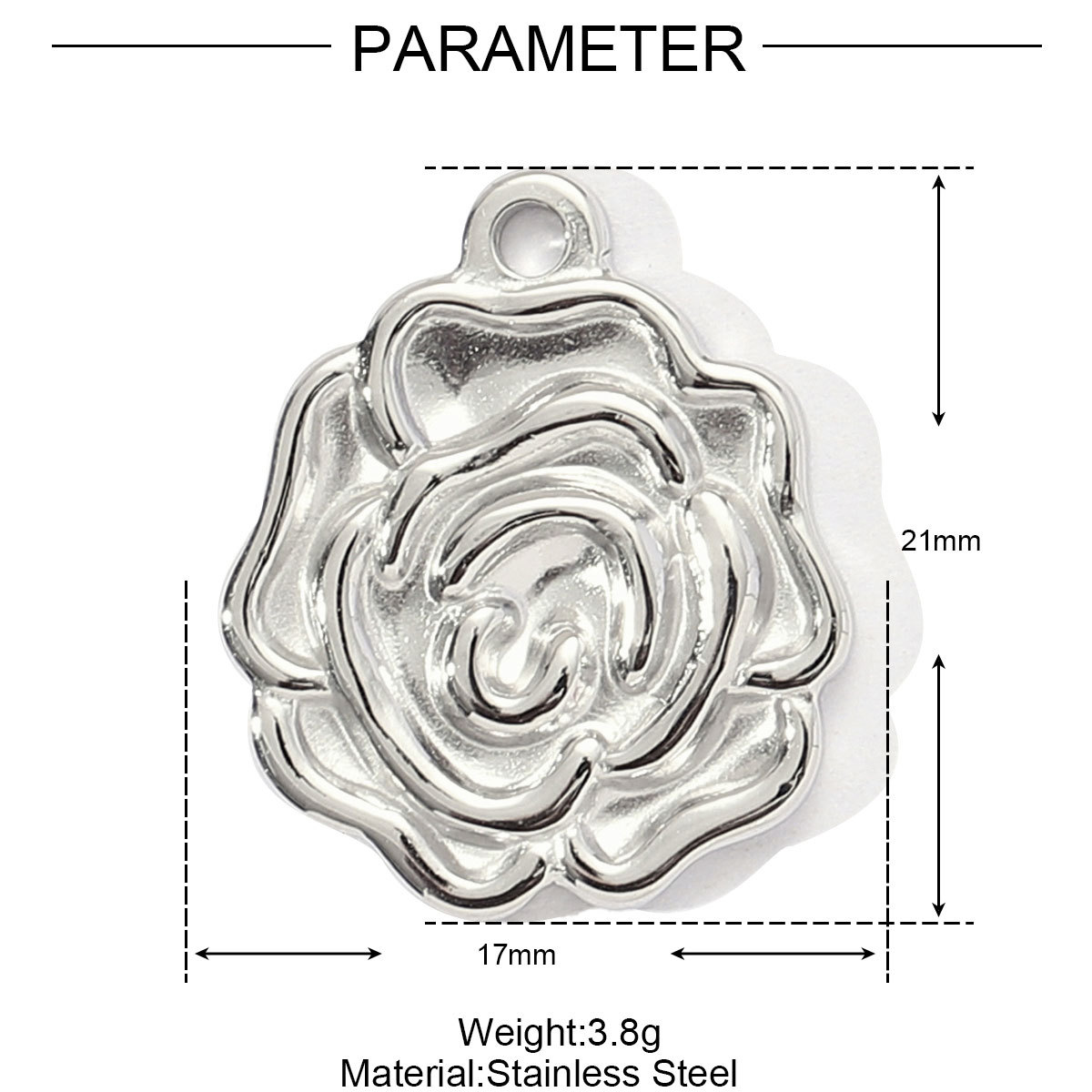 6pcs/pack Stainless Steel Mirror Polish Love Heart Sun Cross Necklace Pendant Women Angel Rose Flower Diy Charms the Buddha Jewelry