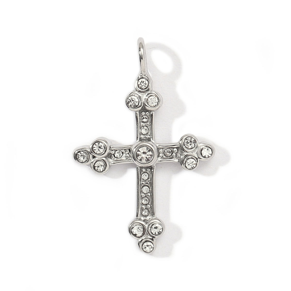 6pcs/pack French Retro Cross Angel Stainless Steel Necklace Pendant Women Stone Sun flower Snake Diy Bracelet Charms Gift Jewelry