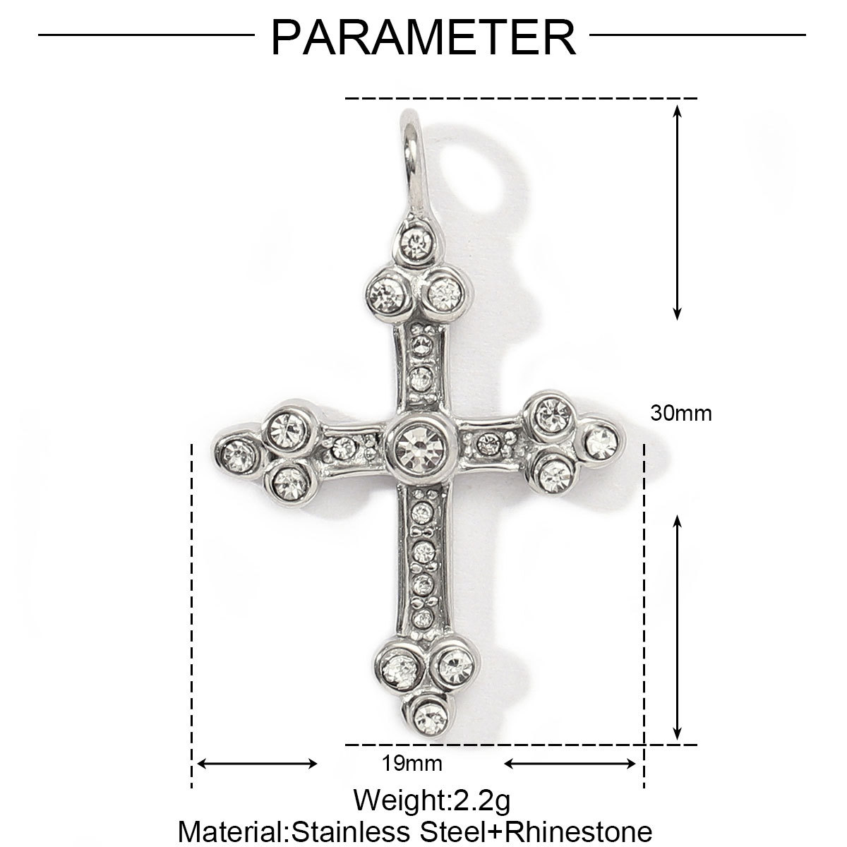 6pcs/pack French Retro Cross Angel Stainless Steel Necklace Pendant Women Stone Sun flower Snake Diy Bracelet Charms Gift Jewelry