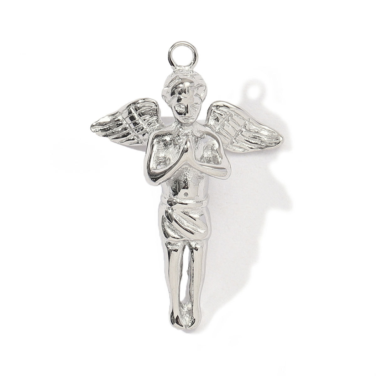 6pcs/pack French Retro Cross Angel Stainless Steel Necklace Pendant Women Stone Sun flower Snake Diy Bracelet Charms Gift Jewelry