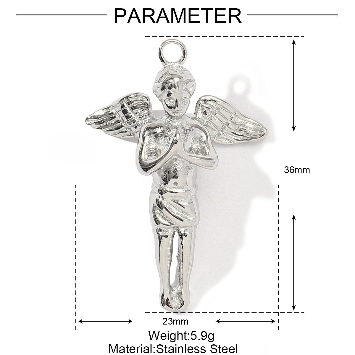 6pcs/pack French Retro Cross Angel Stainless Steel Necklace Pendant Women Stone Sun flower Snake Diy Bracelet Charms Gift Jewelry