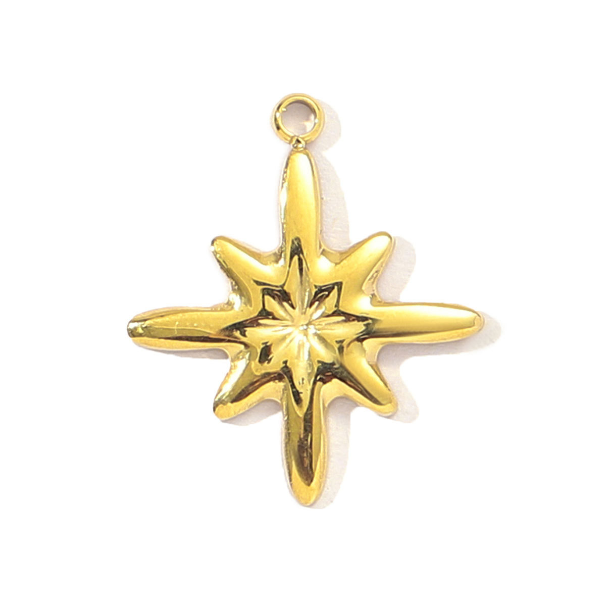 6pcs/pack French Retro Tarot Card Stainless Steel Diy Bracelet Charms Women Stone Angel Flower Necklace Pendants Crescent Jewelry
