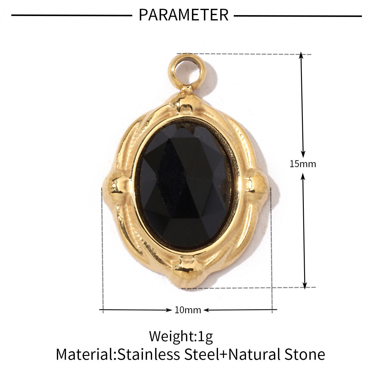 6pcs/pack Geometric Bohemia 316 Stainless Steel Tigereye Natural Semi Precious Stone Charms Sun Star Oval Round Necklace Pendant