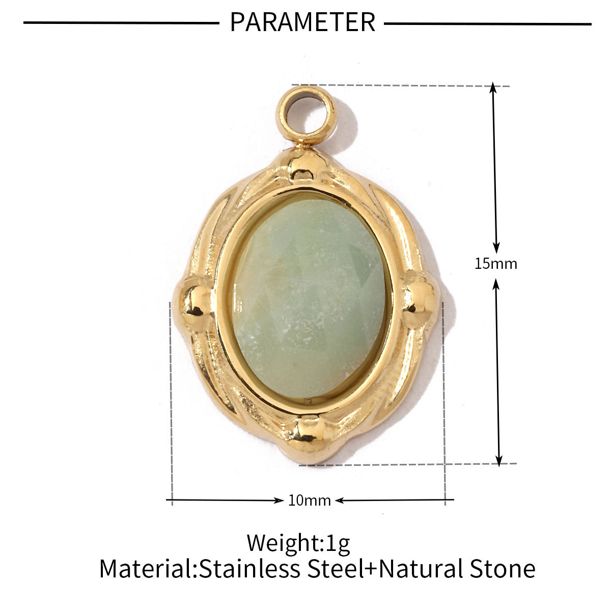6pcs/pack Geometric Bohemia 316 Stainless Steel Tigereye Natural Semi Precious Stone Charms Sun Star Oval Round Necklace Pendant