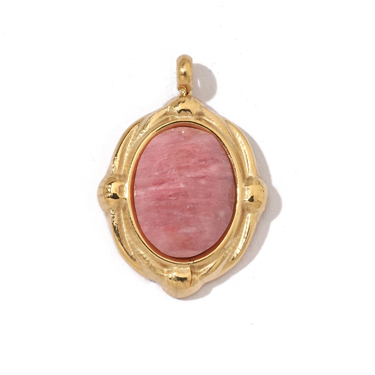 6pcs/pack Geometric Bohemia 316 Stainless Steel Tigereye Natural Semi Precious Stone Charms Sun Star Oval Round Necklace Pendant