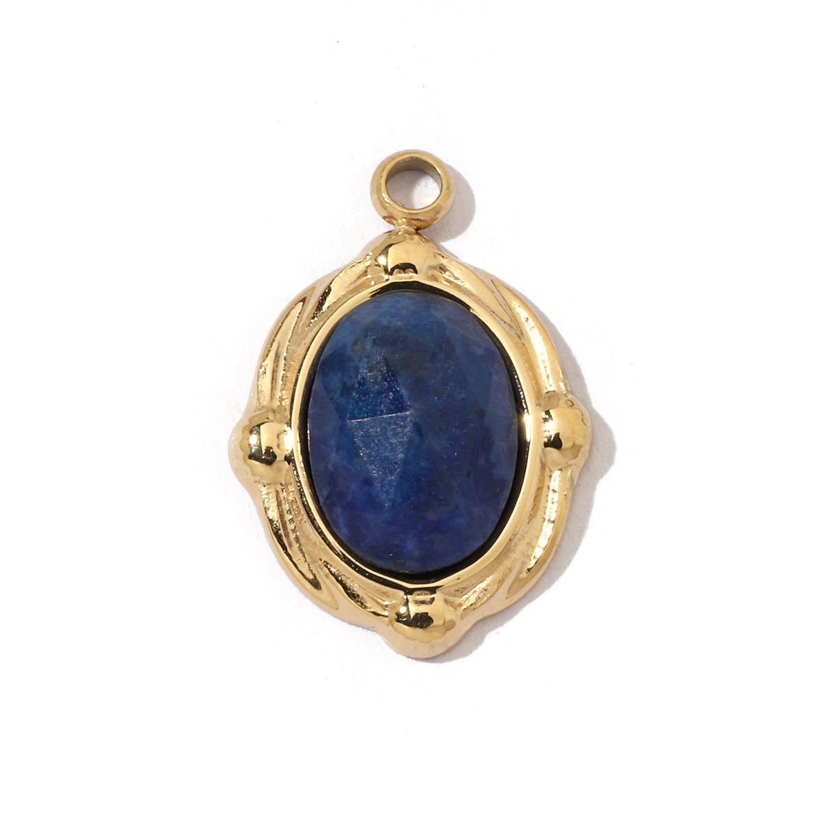 6pcs/pack Geometric Bohemia 316 Stainless Steel Tigereye Natural Semi Precious Stone Charms Sun Star Oval Round Necklace Pendant