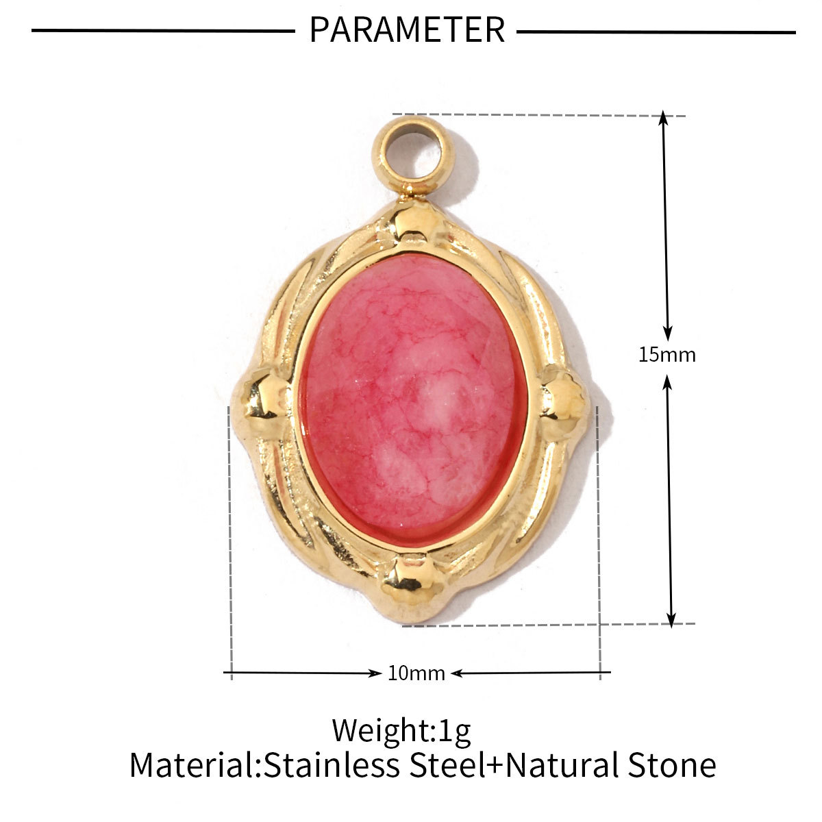 6pcs/pack Geometric Bohemia 316 Stainless Steel Tigereye Natural Semi Precious Stone Charms Sun Star Oval Round Necklace Pendant