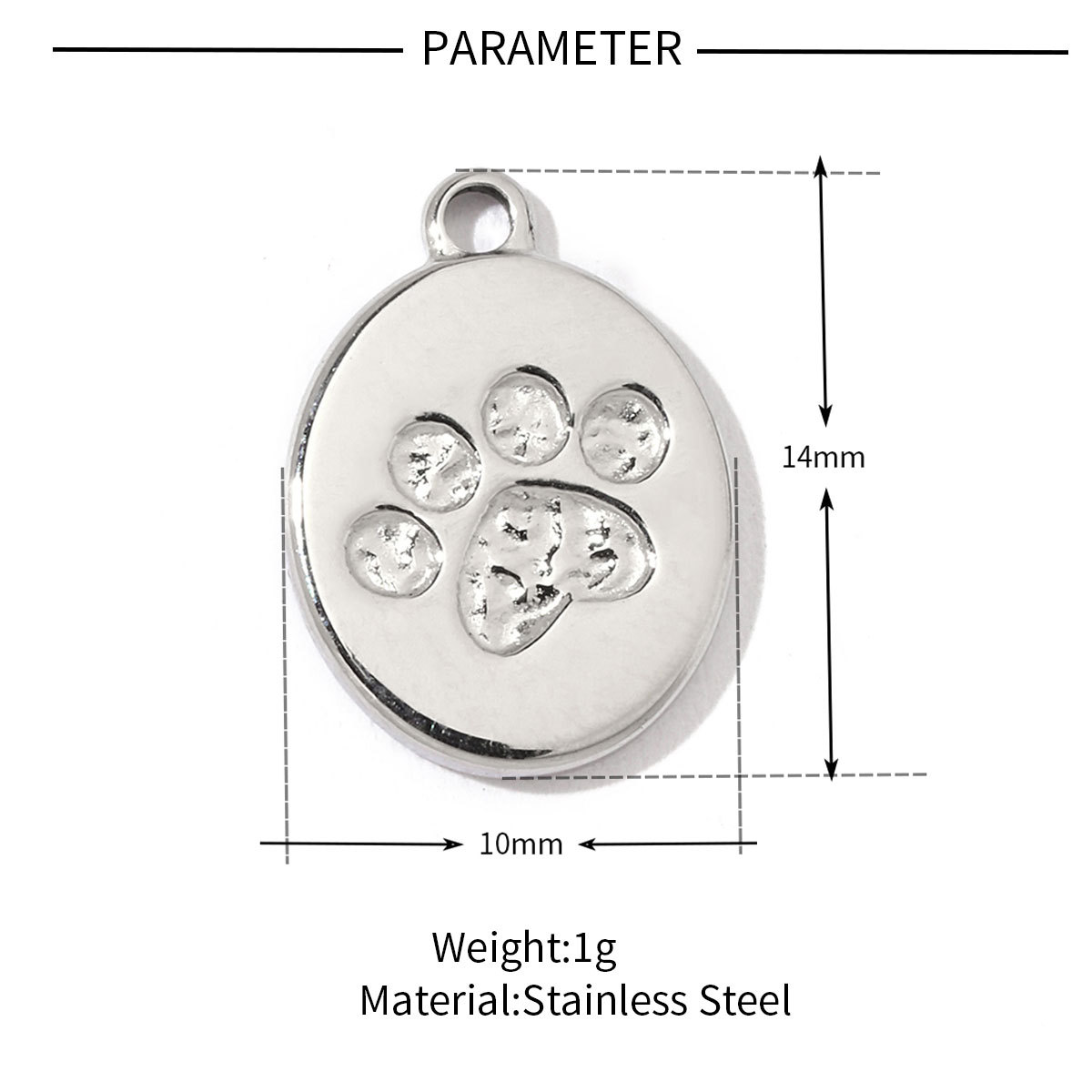 6pcs/pack Animal 316 Stainless Steel Natural Semi precious Stone Charms Dog Paw Smile Face Snake Tail Bear Necklace Small Pendant