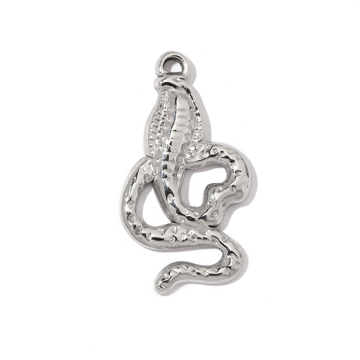 6pcs/pack Animal 316 Stainless Steel Natural Semi precious Stone Charms Dog Paw Smile Face Snake Tail Bear Necklace Small Pendant