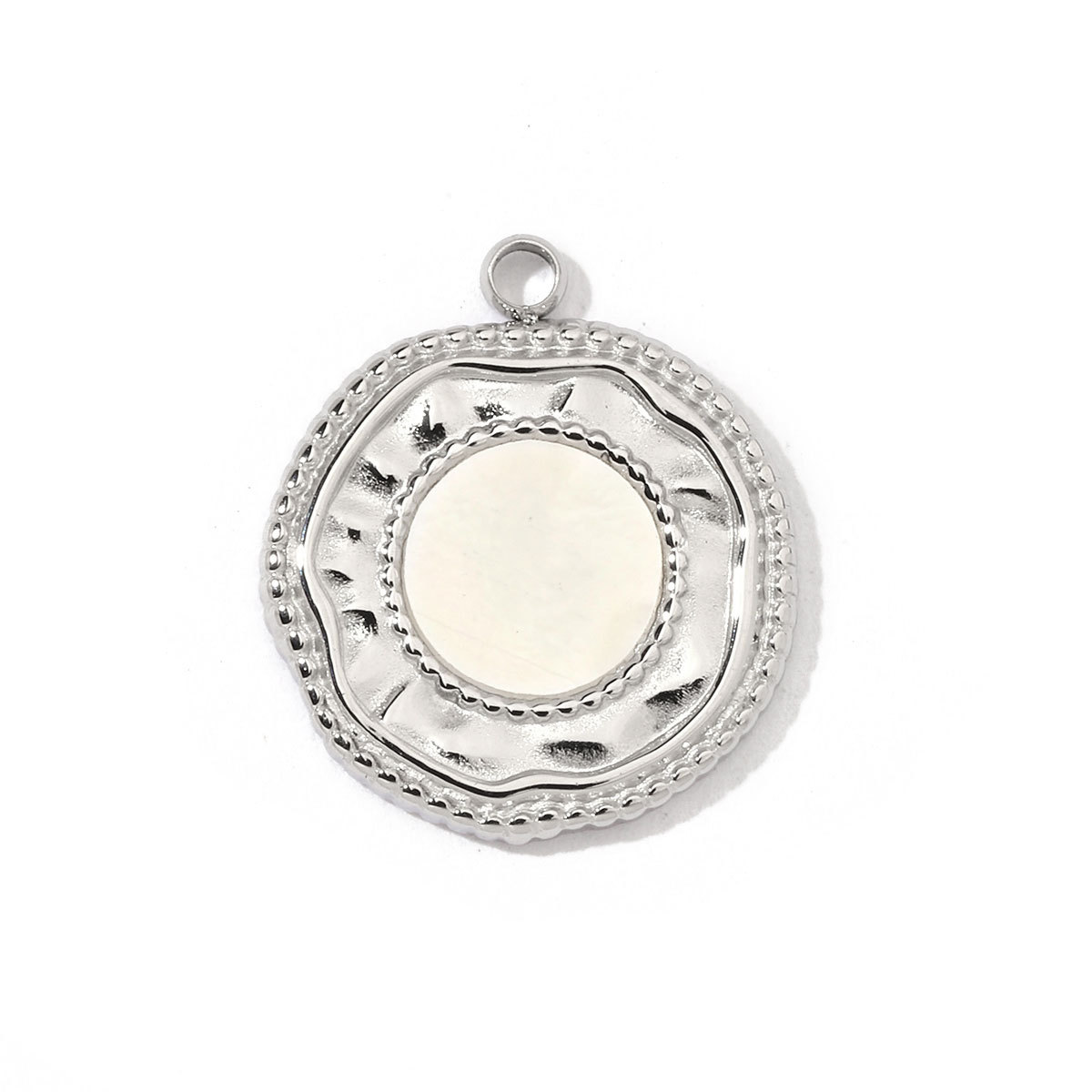 6pcs/pack Fashion 316 Stainless Steel Onyx Shell Charms Heart Flower Sun Sea Square Necklace DIY Small Pendant