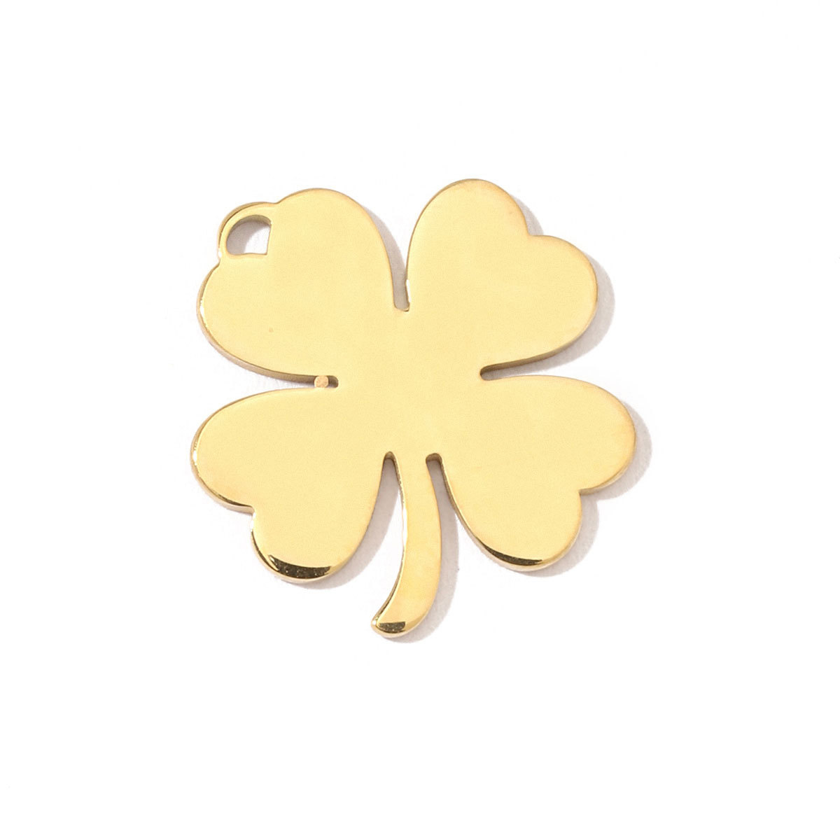 6pcs/pack Trendy Stainless Steel Crystal Clover Four-leaf Lucky Charms Compass Ancient Coins Necklace DIY Small Pendant