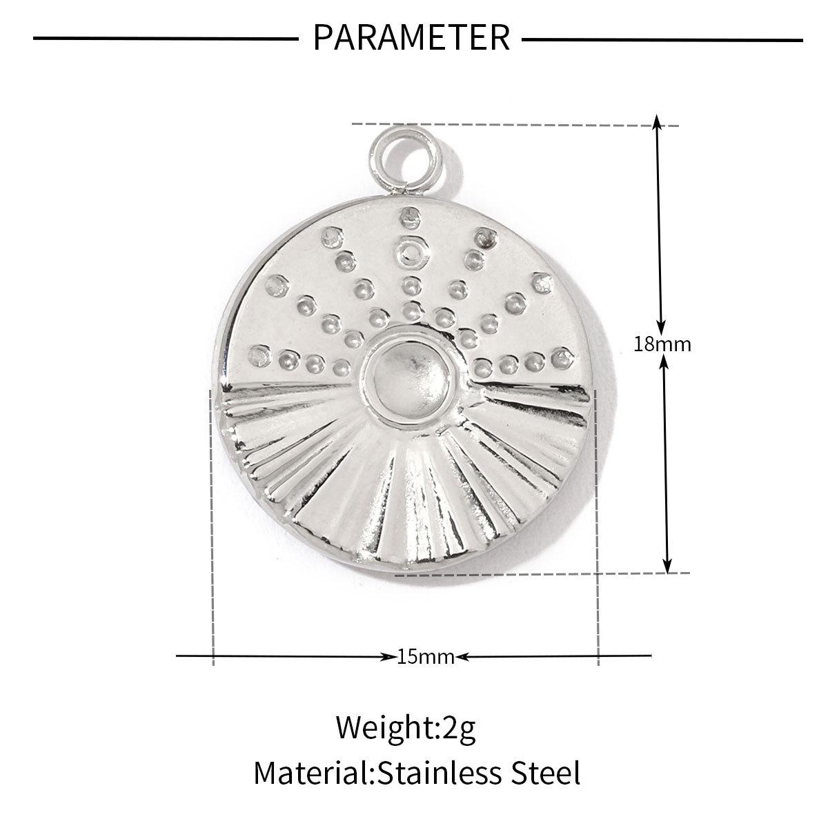 6pcs/pack Trendy Stainless Steel Crystal Clover Four-leaf Lucky Charms Compass Ancient Coins Necklace DIY Small Pendant