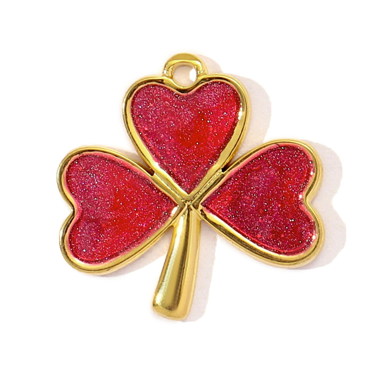 6pcs/pack French Enamel Stainless Steel Raindrop Cloud Diy Charm Women Clover Butterfly Sun Necklace Pendant Star Crescent Jewelry