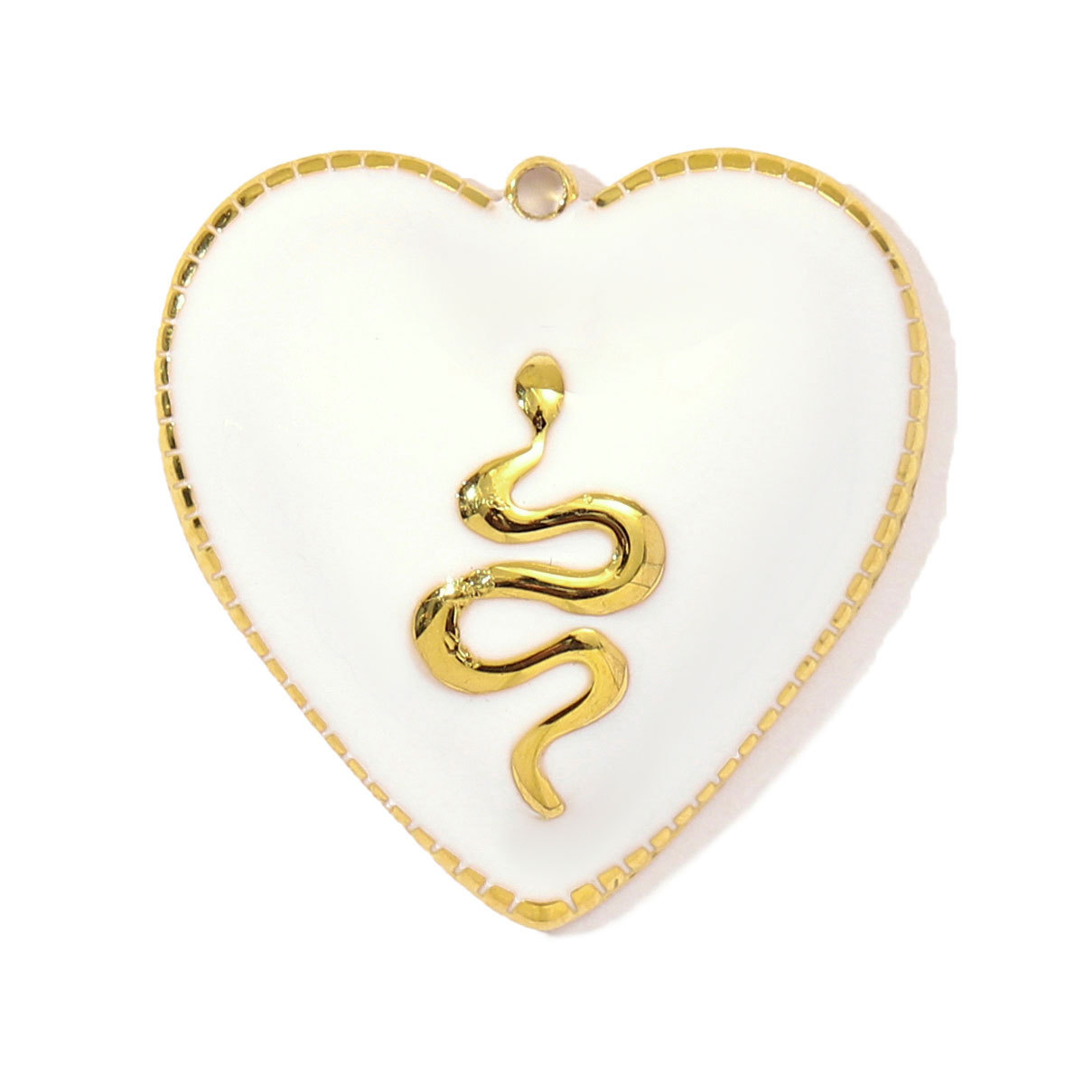 6pcs/pack Fashion Stainless Steel Enamel Heart Snake Diy Charm Women Dream Catcher Star Necklace Pendant Star Evil Eye Jewelry