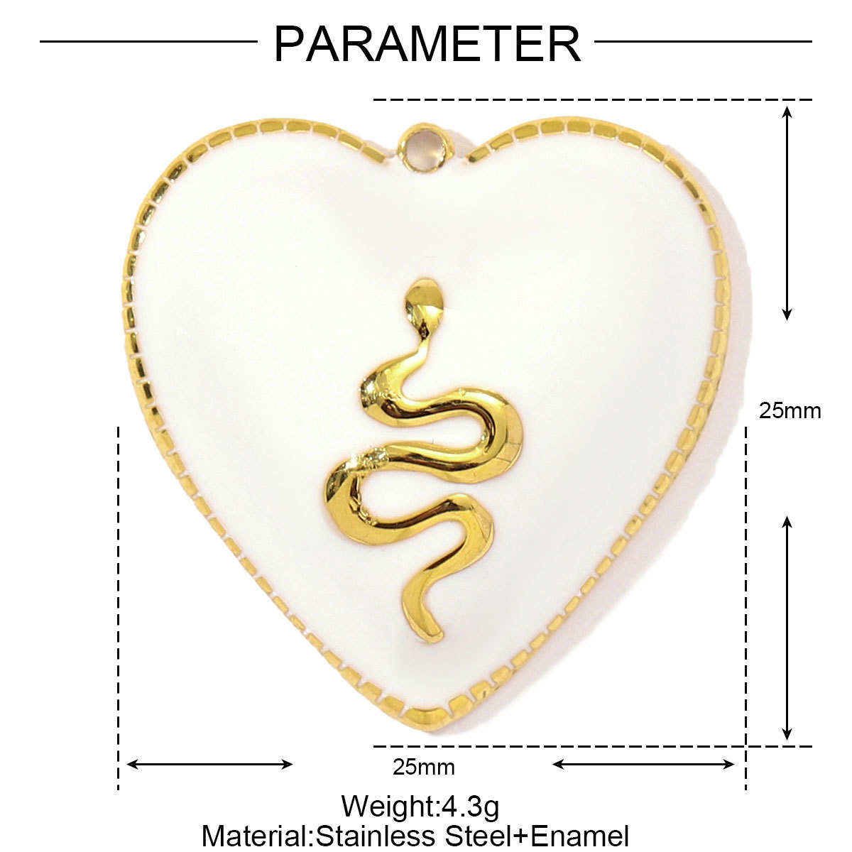 6pcs/pack Fashion Stainless Steel Enamel Heart Snake Diy Charm Women Dream Catcher Star Necklace Pendant Star Evil Eye Jewelry