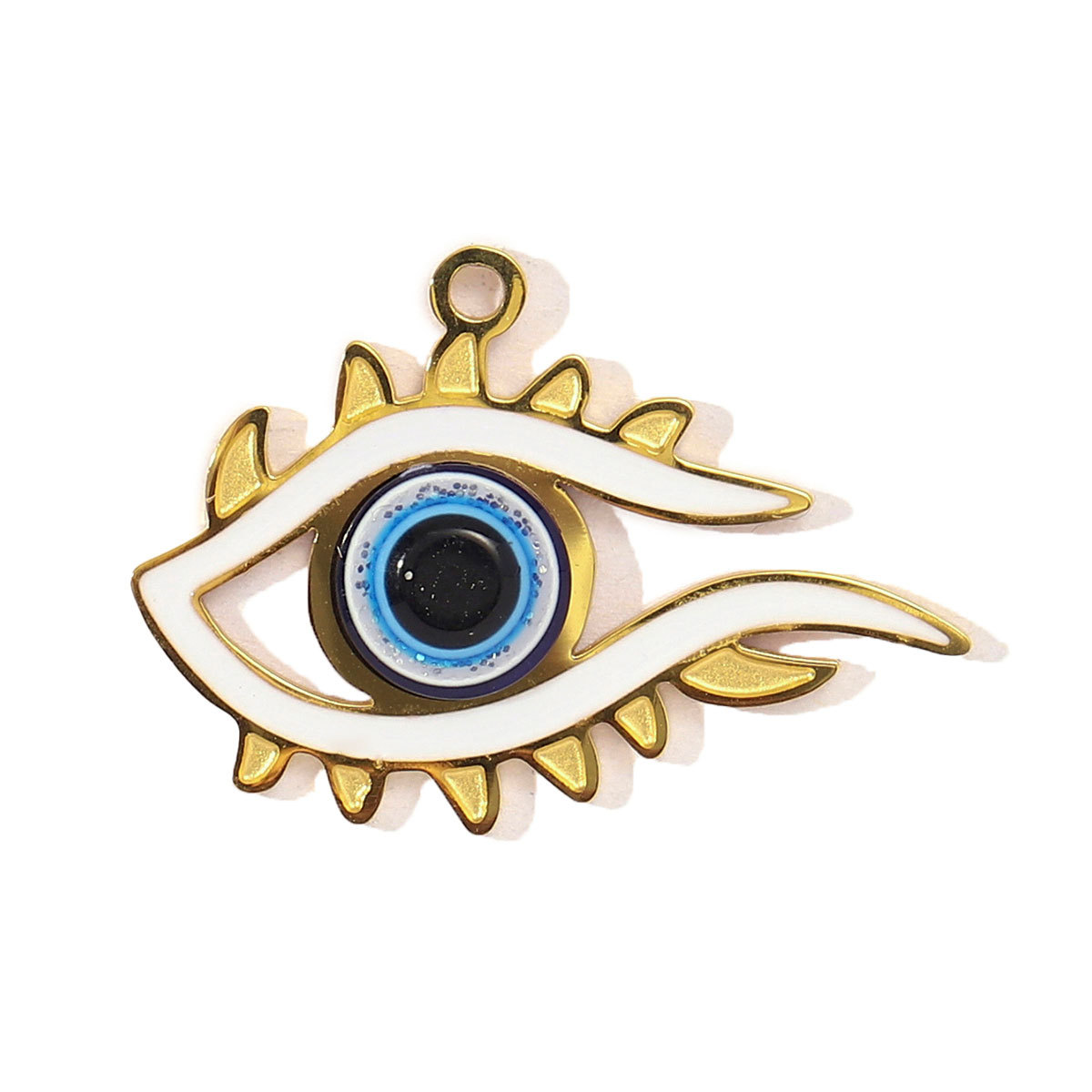 6pcs/pack Fashion Stainless Steel Enamel Heart Snake Diy Charm Women Dream Catcher Star Necklace Pendant Star Evil Eye Jewelry
