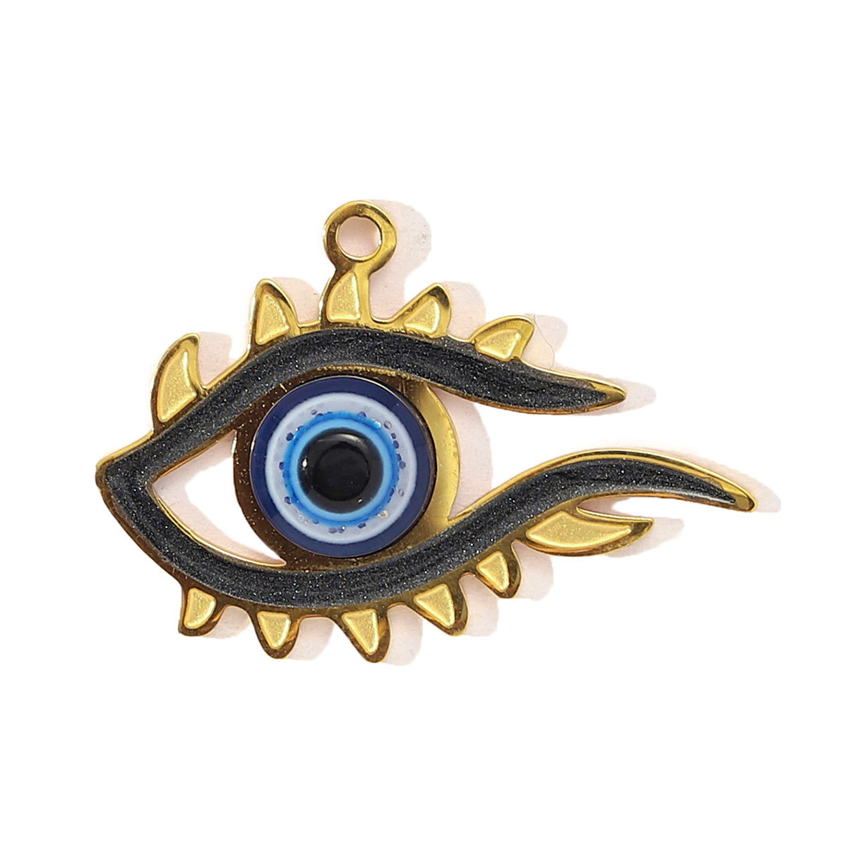 6pcs/pack Fashion Stainless Steel Enamel Heart Snake Diy Charm Women Dream Catcher Star Necklace Pendant Star Evil Eye Jewelry