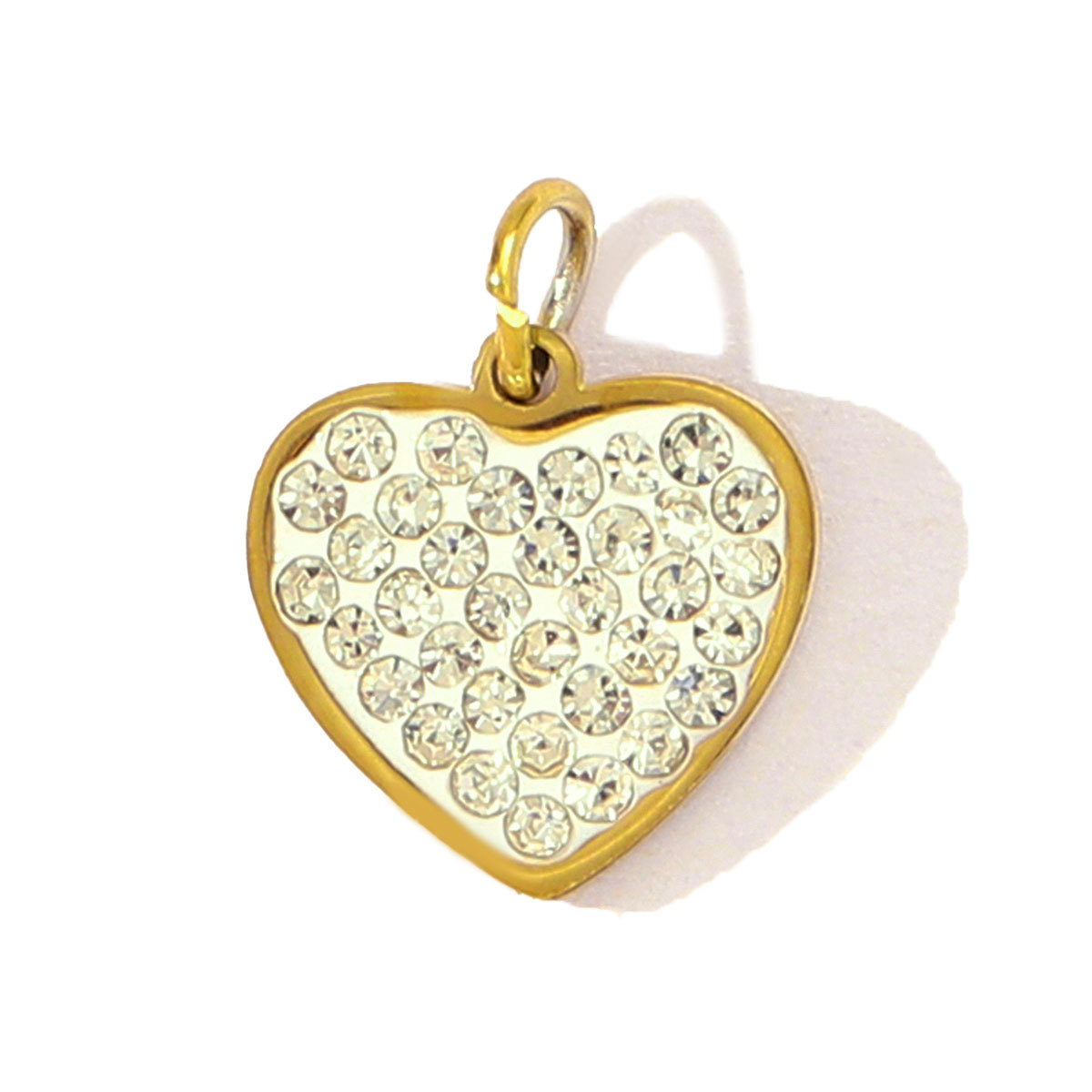 6pcs/pack Fashion Stainless Steel Rhinestone Heart Clover Diy Bracelet Charm Women Crown Owl Sun Necklace Pendant Puzzle Jewelry