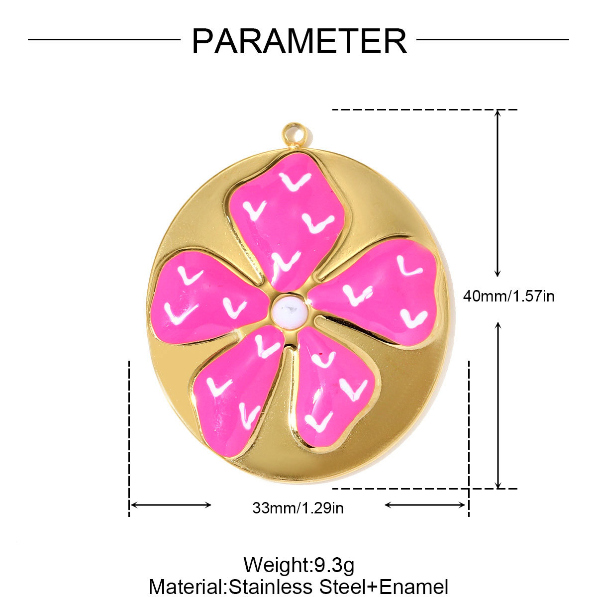 6pcs/pack Stainless Steel Good Luck Star Necklace Pendant Snake Heart DIY Earring Charm Women Enamel Flower Clover Jewelry Wholesale