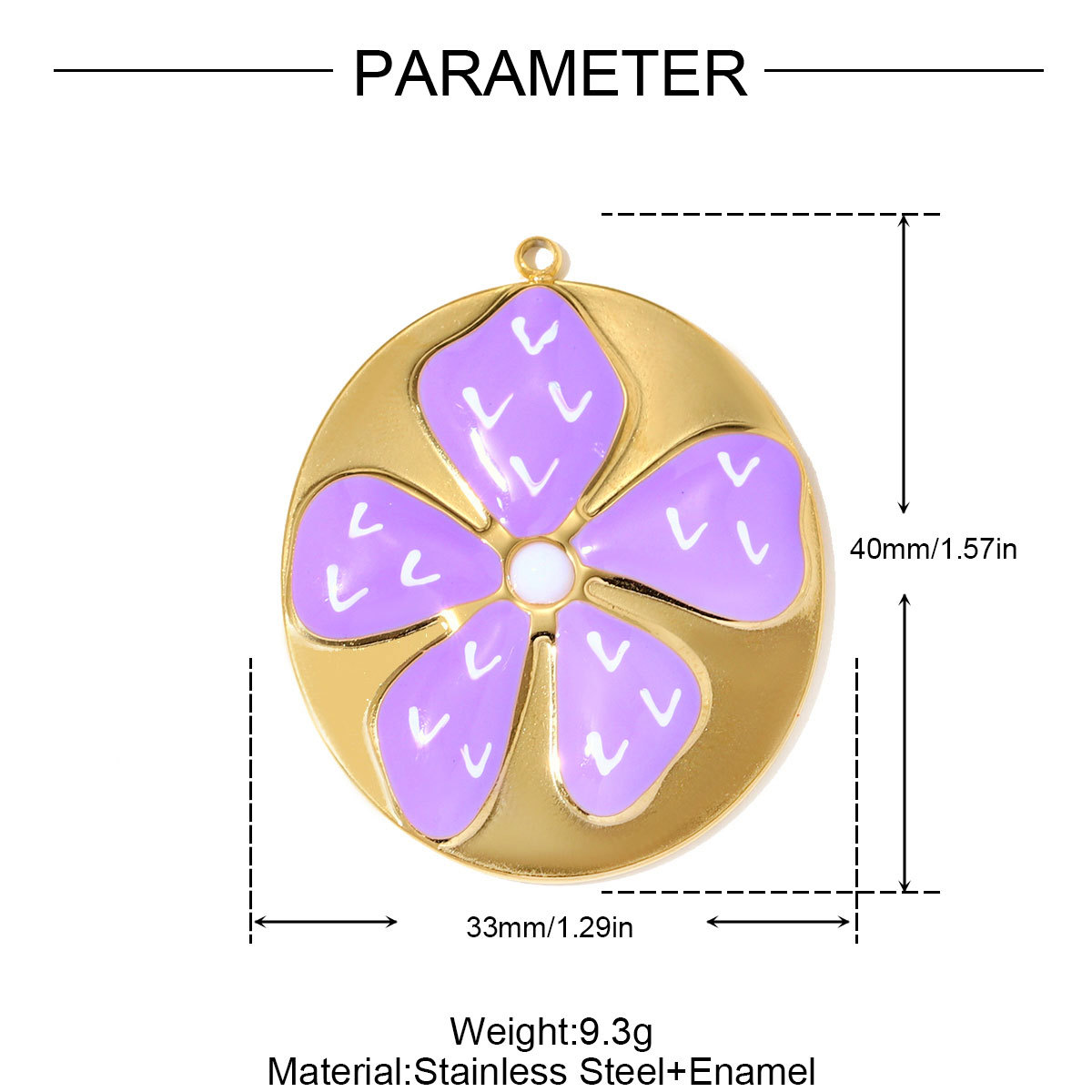 6pcs/pack Stainless Steel Good Luck Star Necklace Pendant Snake Heart DIY Earring Charm Women Enamel Flower Clover Jewelry Wholesale