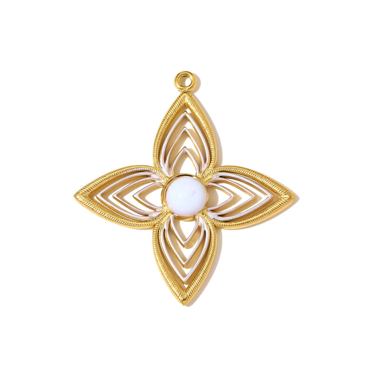 6pcs/pack Stainless Steel Good Luck Star Necklace Pendant Snake Heart DIY Earring Charm Women Enamel Flower Clover Jewelry Wholesale