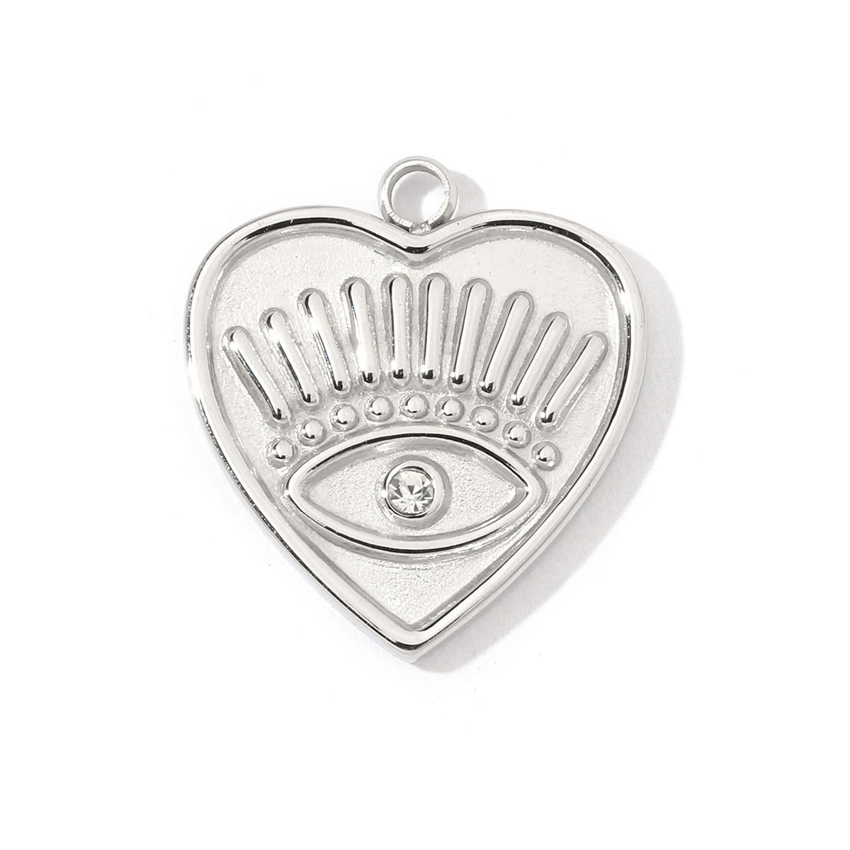 6pcs/pack Stainless Steel Heart Starfish Life Tree Charms Lock Sun Fingerprint Necklace DIY Small Pendant Wholesale