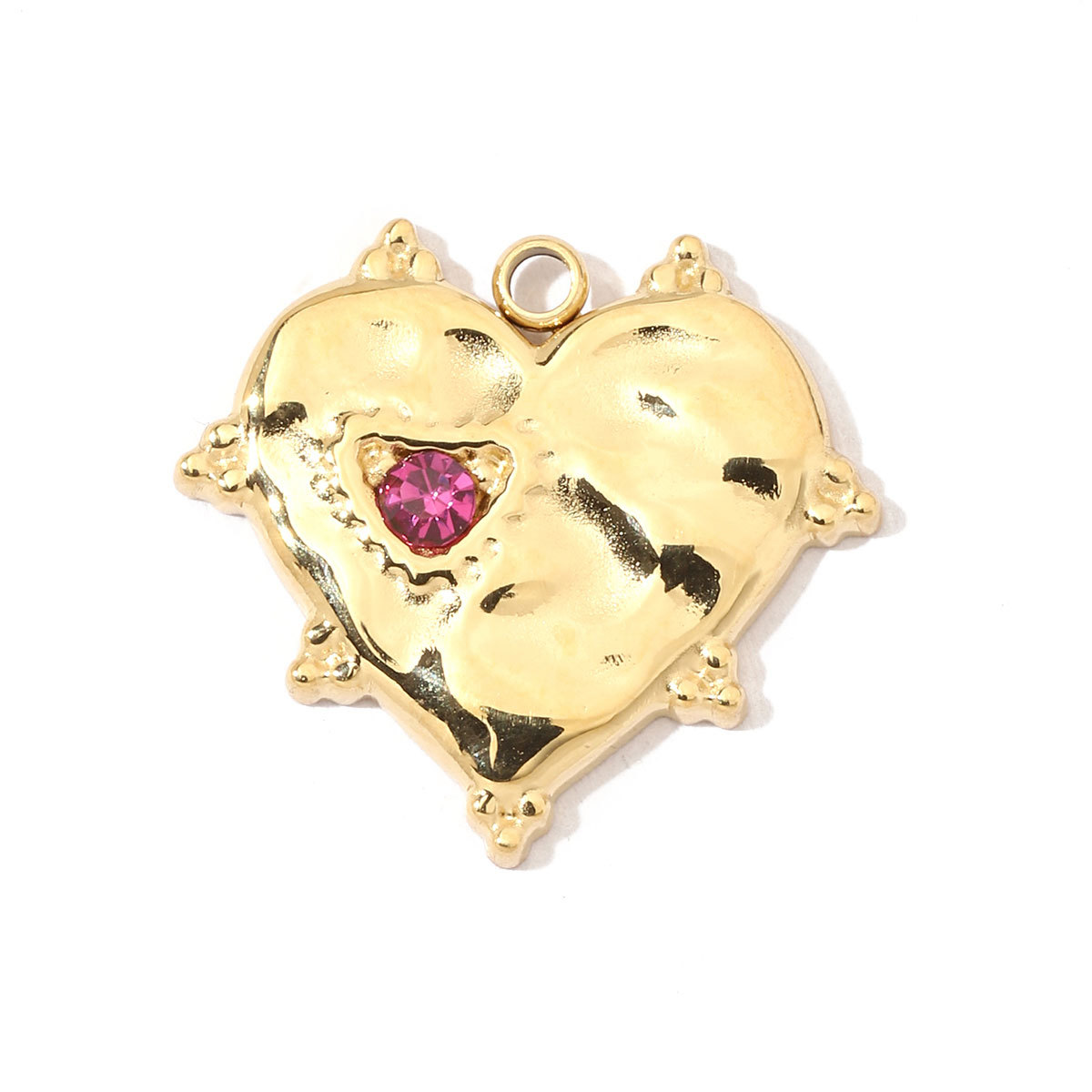 6pcs/pack Stainless Steel Heart Starfish Life Tree Charms Lock Sun Fingerprint Necklace DIY Small Pendant Wholesale