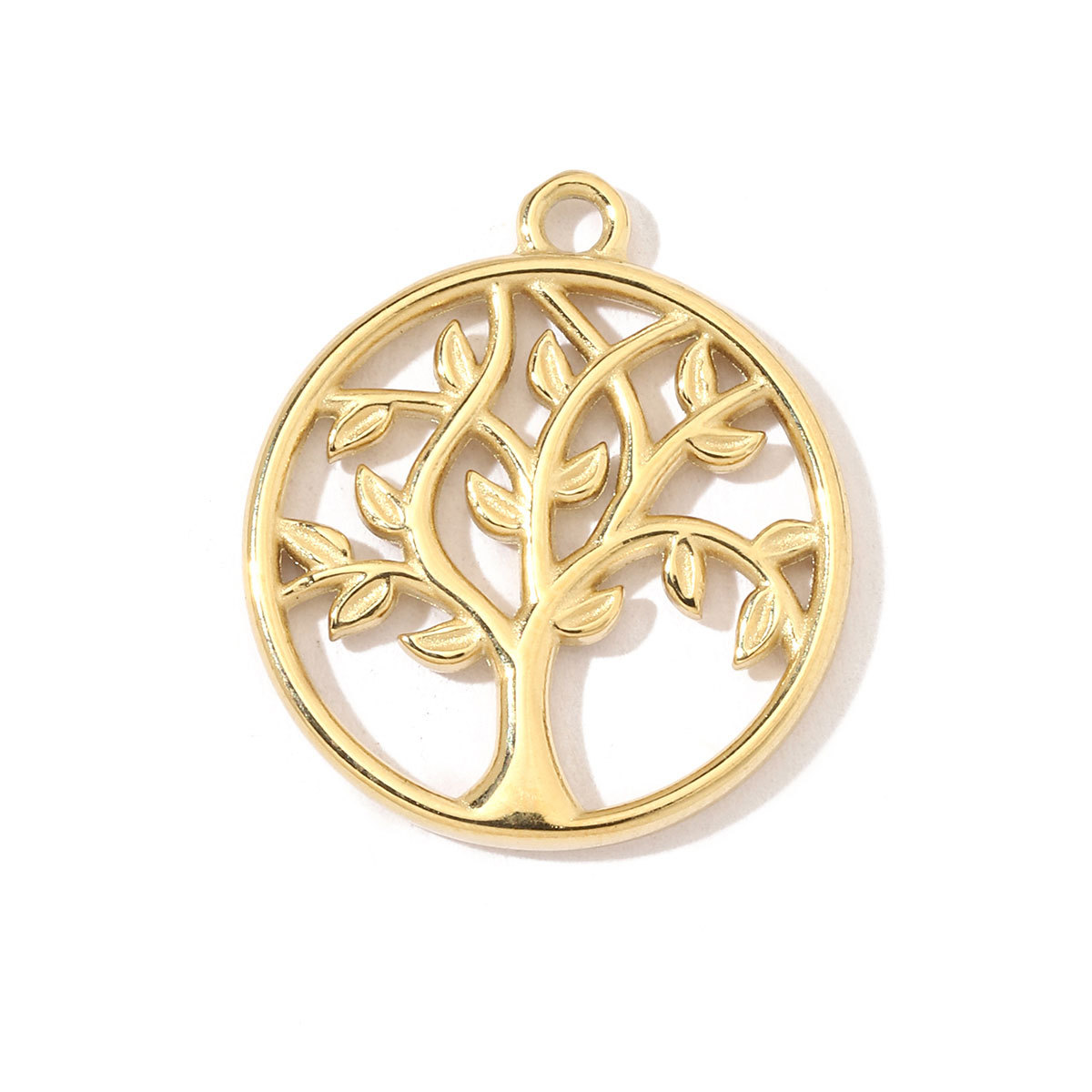 6pcs/pack Stainless Steel Heart Starfish Life Tree Charms Lock Sun Fingerprint Necklace DIY Small Pendant Wholesale