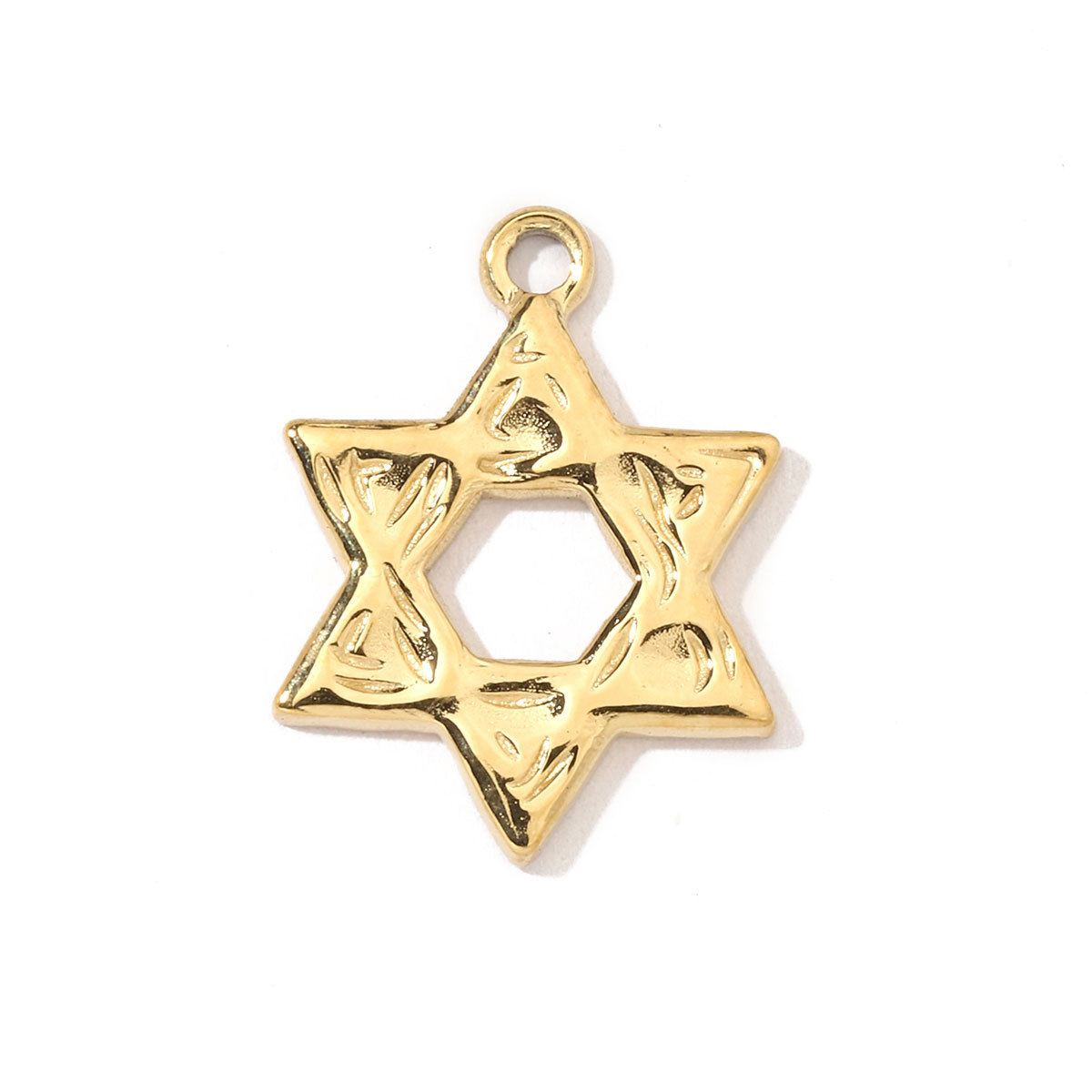 6pcs/pack French Retro Stainless Steel Sun Eye Star Charms Round Gold Color Coin Necklace DIY Small Pendant Wholesale
