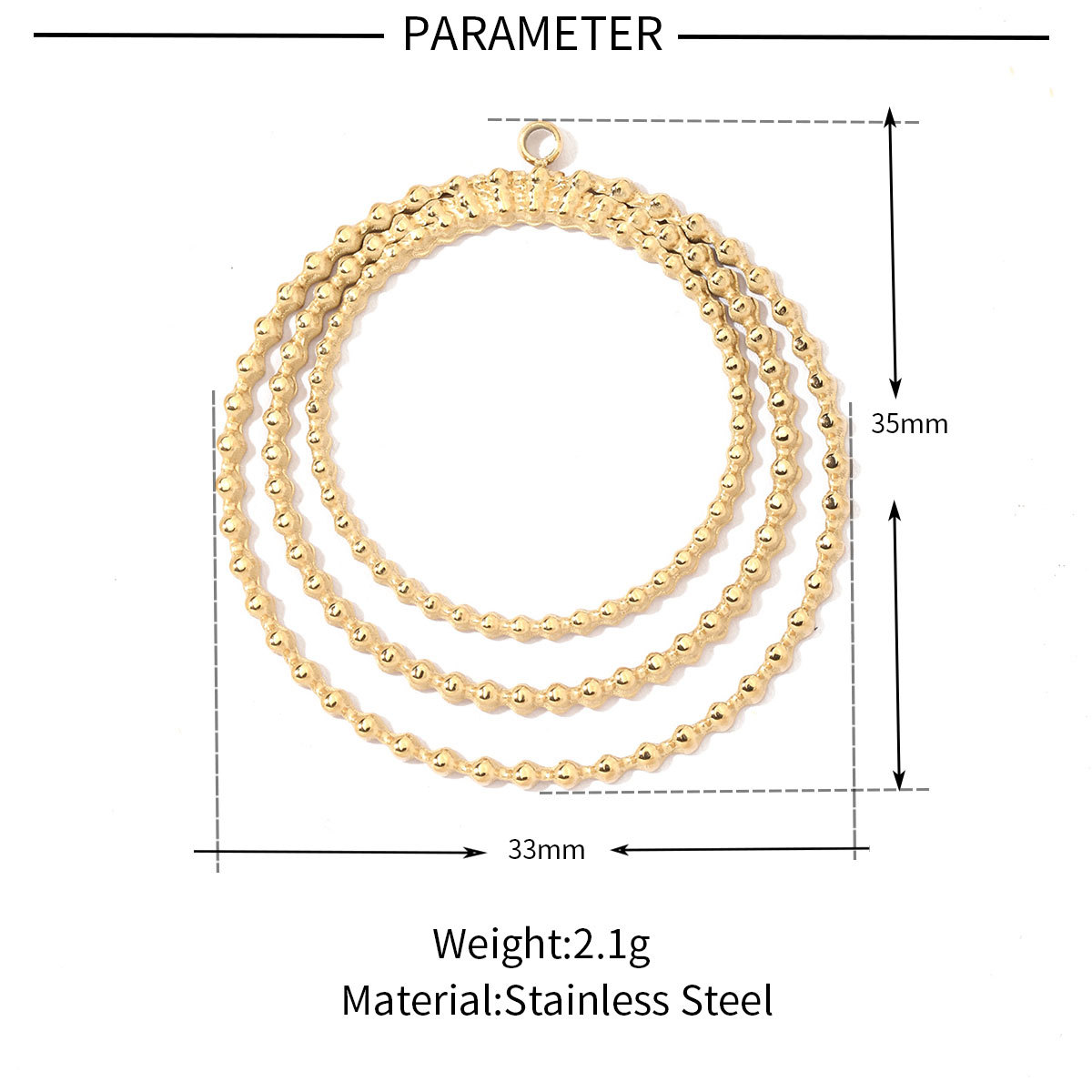 6pcs/pack Stainless Steel French Retro Geometric Charms Heart Love Circle Waterdroop Flower Necklace DIY Small Pendant