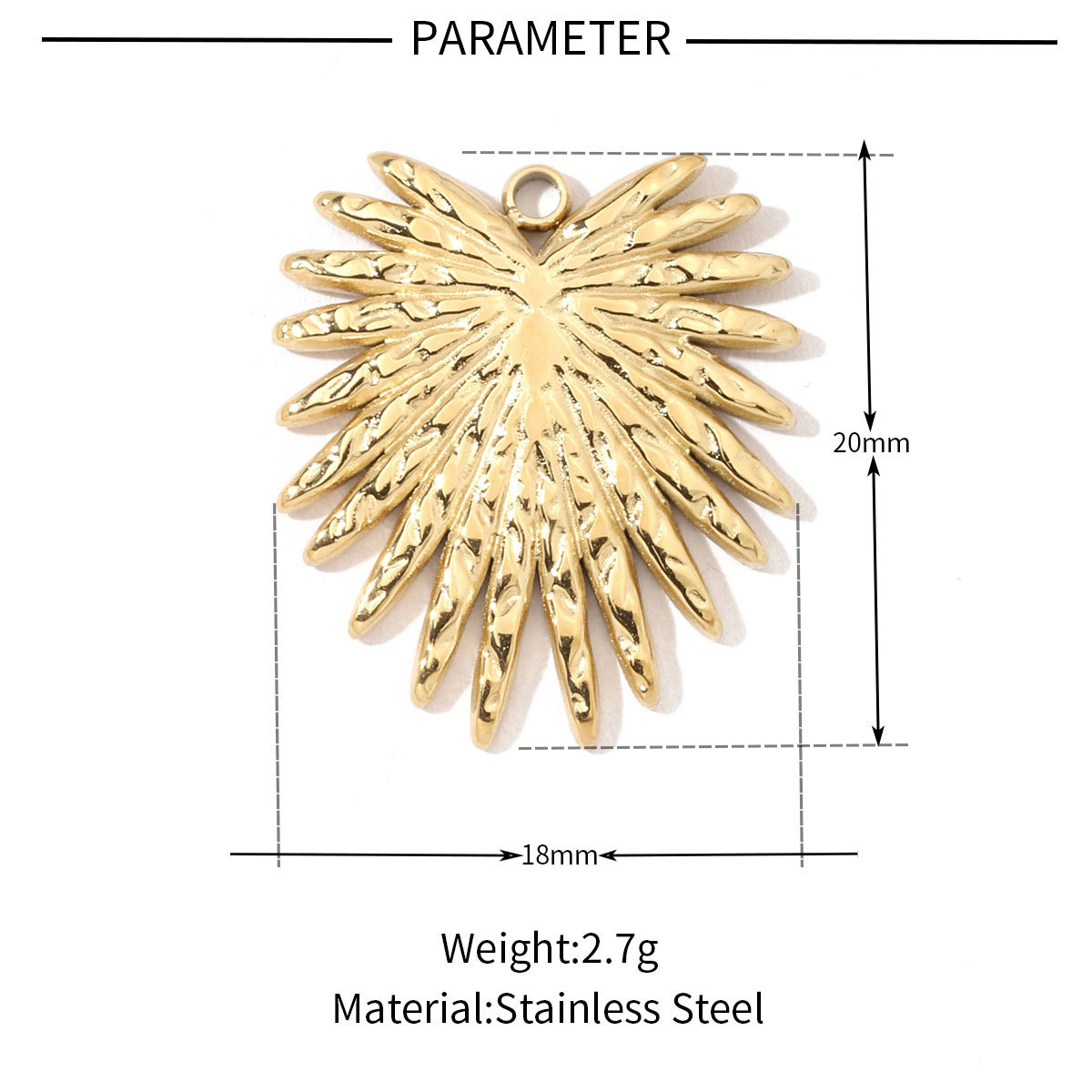 6pcs/pack Stainless Steel French Retro Geometric Charms Heart Love Circle Waterdroop Flower Necklace DIY Small Pendant