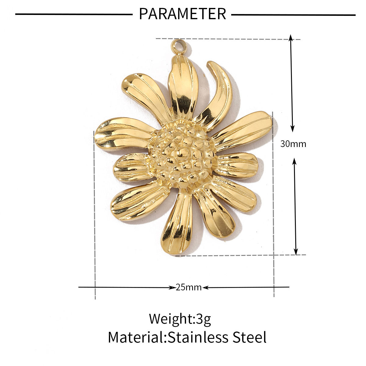 6pcs/pack Stainless Steel French Geometric Flower Enamel Square Charms Rose Heart Daisy Necklace DIY Small Pendant