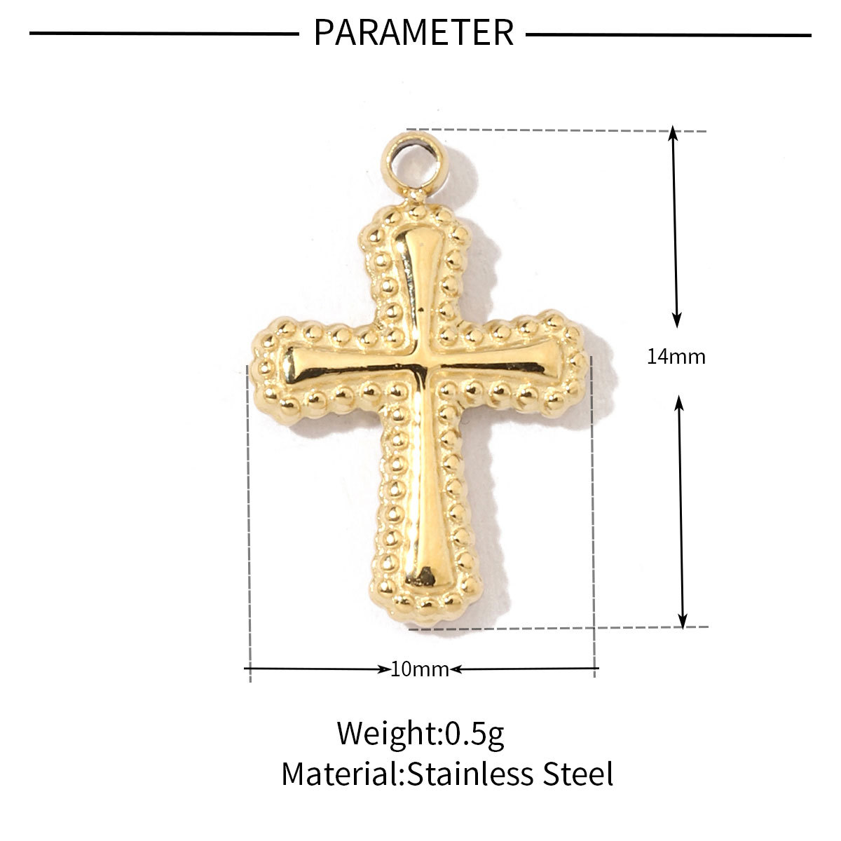 6pcs/pack French Style Stainless Steel Cross Pig Nose Goddess Anchor Charms Braid Circle Coin Necklace DIY Small Pendant
