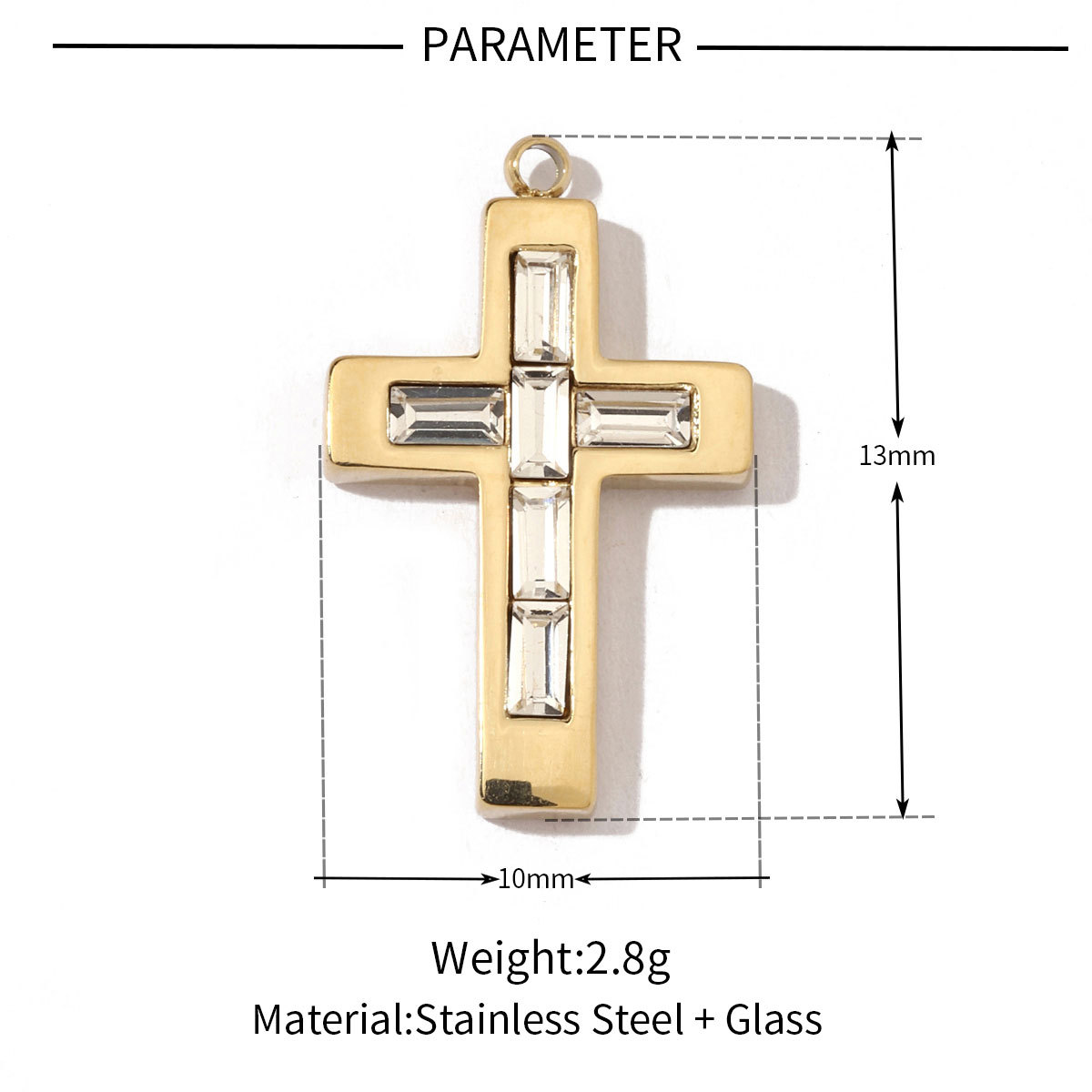 6pcs/pack French Style Stainless Steel Cross Pig Nose Goddess Anchor Charms Braid Circle Coin Necklace DIY Small Pendant