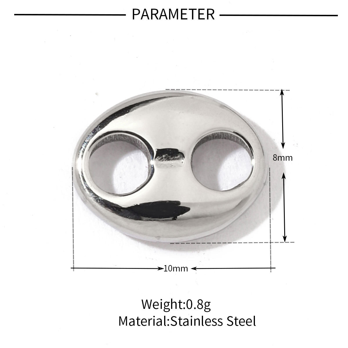 6pcs/pack French Style Stainless Steel Cross Pig Nose Goddess Anchor Charms Braid Circle Coin Necklace DIY Small Pendant