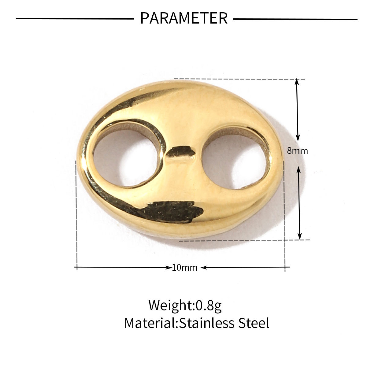 6pcs/pack French Style Stainless Steel Cross Pig Nose Goddess Anchor Charms Braid Circle Coin Necklace DIY Small Pendant