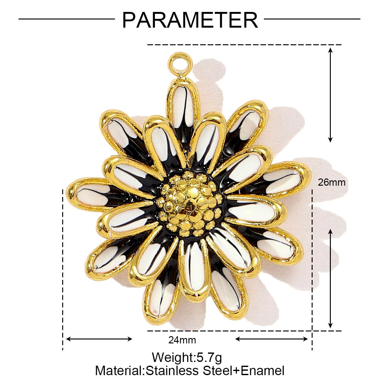 6pcs/pack Stainless Steel Gradient Enamel Hydrangea Tulip Necklace Pendant Women Monstera Leaf Diy Bracelet Charm Flower Jewelry