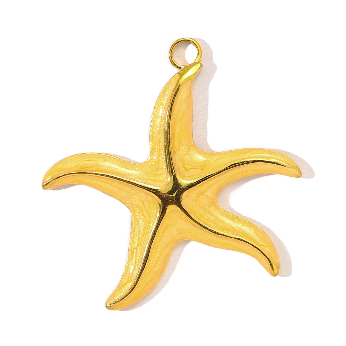 6pcs/pack Stainless Steel Enamel Sunflower Starfish Necklace&Earring Pendant Women Flower Ball Diy Charm Colorful Waterdrop Jewelry