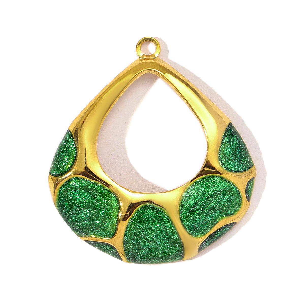 6pcs/pack Stainless Steel Enamel Sunflower Starfish Necklace&Earring Pendant Women Flower Ball Diy Charm Colorful Waterdrop Jewelry