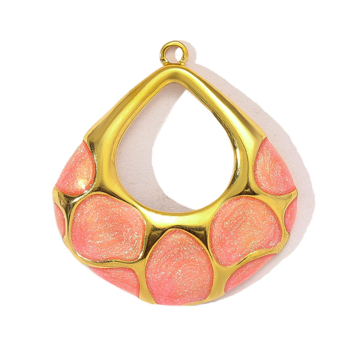 6pcs/pack Stainless Steel Enamel Sunflower Starfish Necklace&Earring Pendant Women Flower Ball Diy Charm Colorful Waterdrop Jewelry