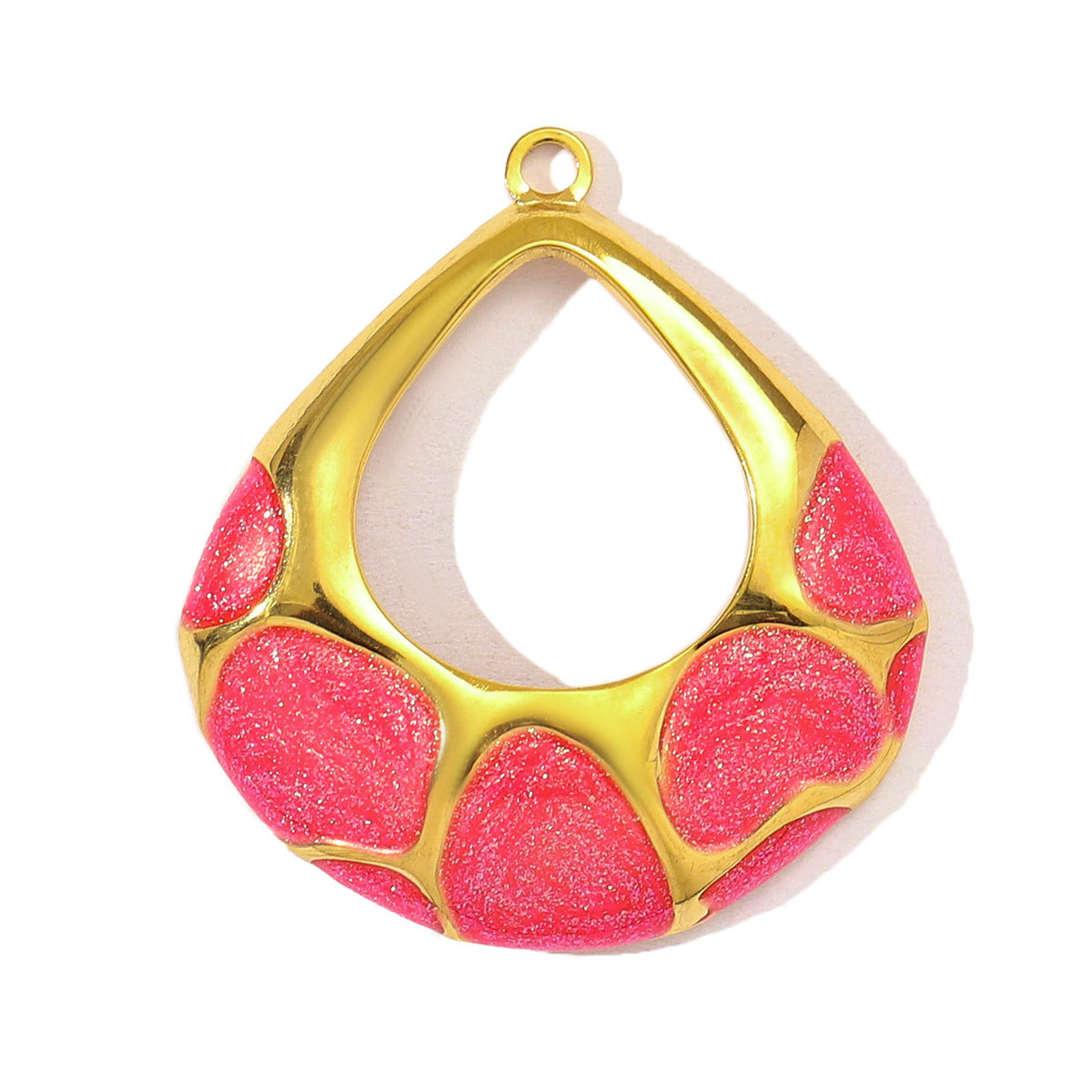 6pcs/pack Stainless Steel Enamel Sunflower Starfish Necklace&Earring Pendant Women Flower Ball Diy Charm Colorful Waterdrop Jewelry