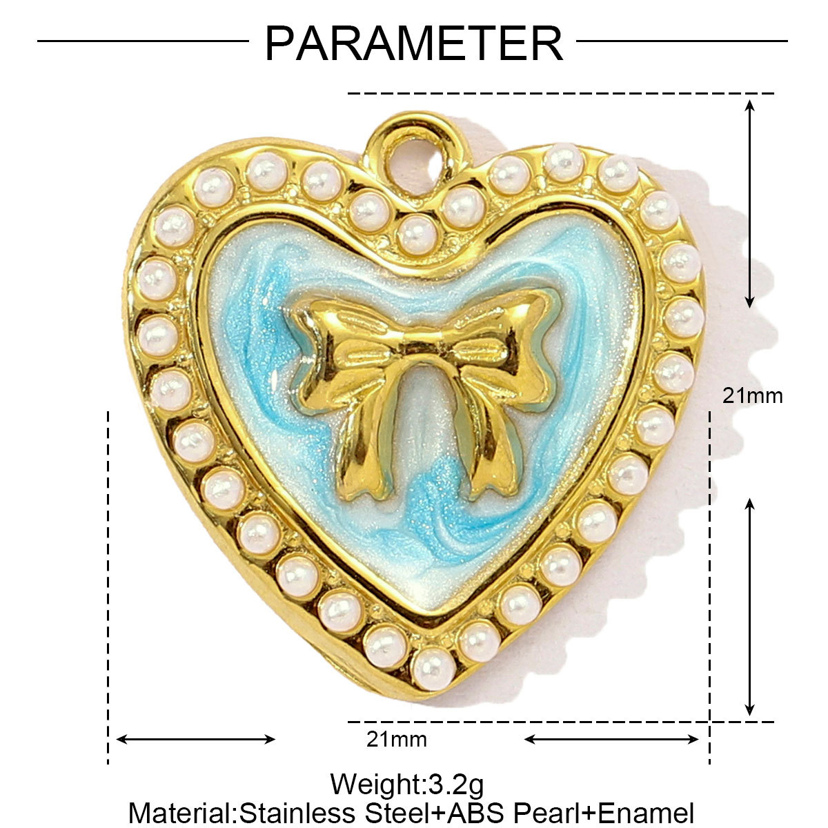 6pcs/pack Stainless Steel Enamel Hollow Heart Necklace&Earring Pendant Women Butterfly Bowknot Diy Charm Colorful Love Jewelry