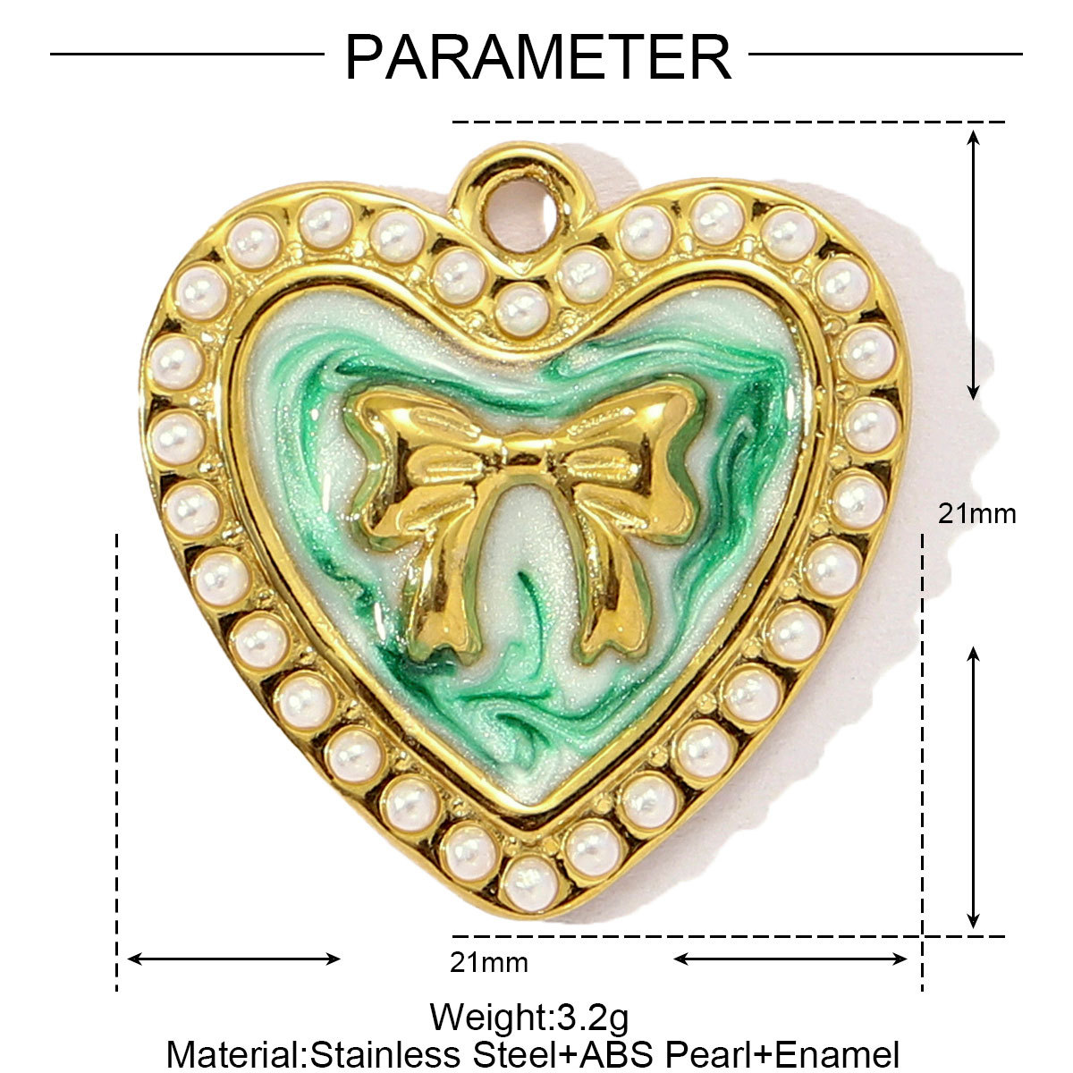 6pcs/pack Stainless Steel Enamel Hollow Heart Necklace&Earring Pendant Women Butterfly Bowknot Diy Charm Colorful Love Jewelry