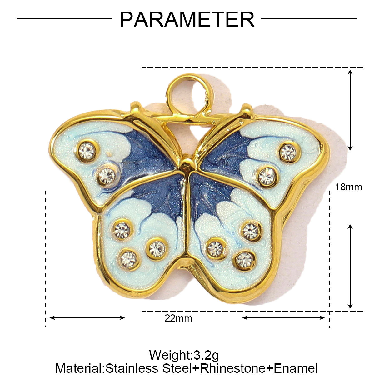 6pcs/pack Stainless Steel Gradient Enamel Love Heart DIY Necklace Pendant Women Jellyfish Pearl Beach Charms Monet Garden Jewelry