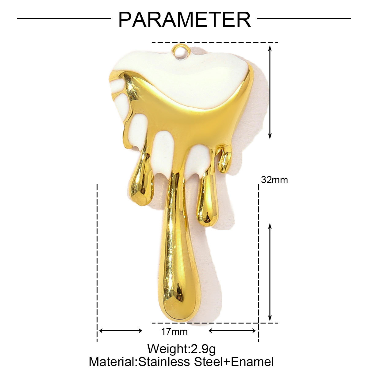 6pcs/pack Stainless Steel Gradient Enamel Love Heart DIY Necklace Pendant Women Jellyfish Pearl Beach Charms Monet Garden Jewelry