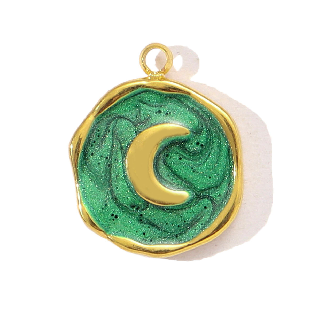 6pcs/pack Stainless Steel Enamel Crescent Moon Star Necklace Pendant Women Butterfly Bowknot Key DIY Charm Love Heart Jewelry
