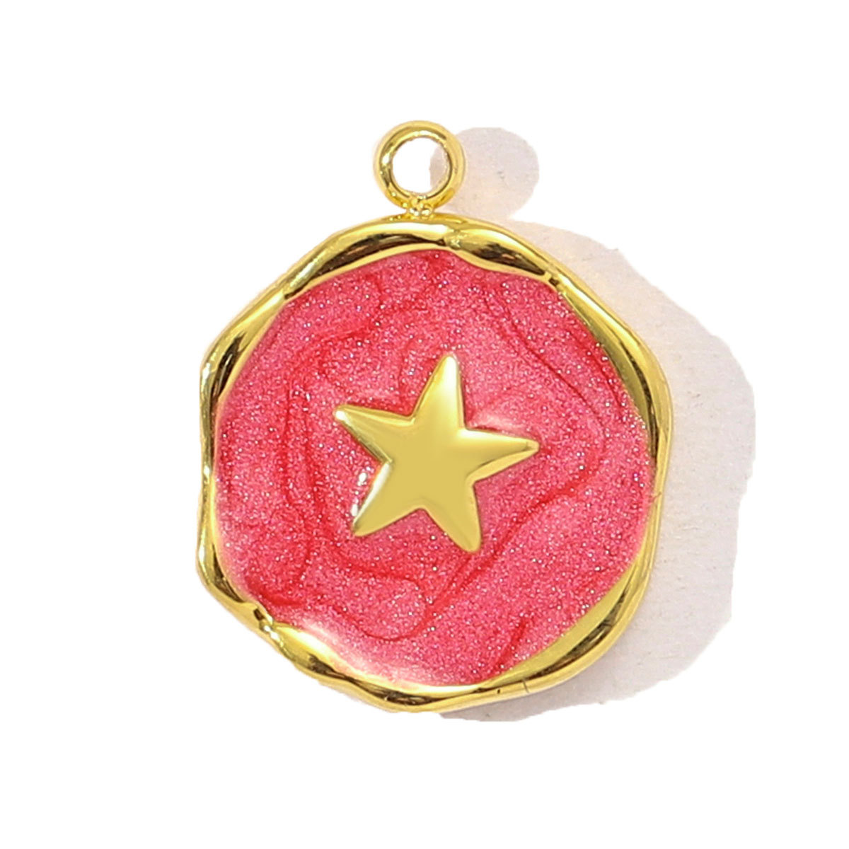 6pcs/pack Stainless Steel Enamel Crescent Moon Star Necklace Pendant Women Butterfly Bowknot Key DIY Charm Love Heart Jewelry