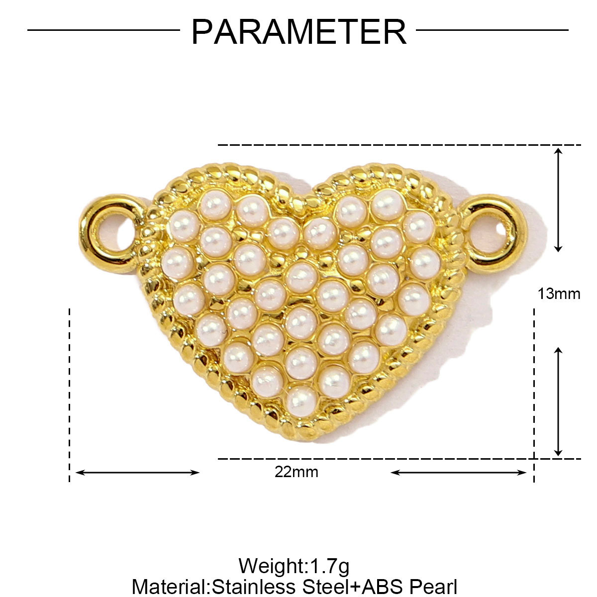 6pcs/pack Stainless Steel Pearl Heart Butterfly Starfish DIY Connector Charm Women Anchor Cross Hand Necklace Pendant Star Jewelry